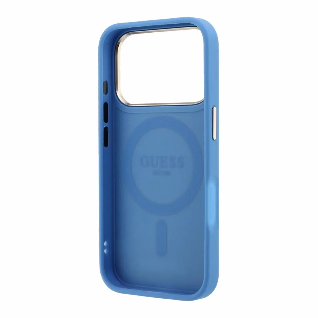 GUESS Hoesje iPhone 17/18 Pro Max - Ringstandaard MagSafe - Blauw - afbeelding 6 van 6