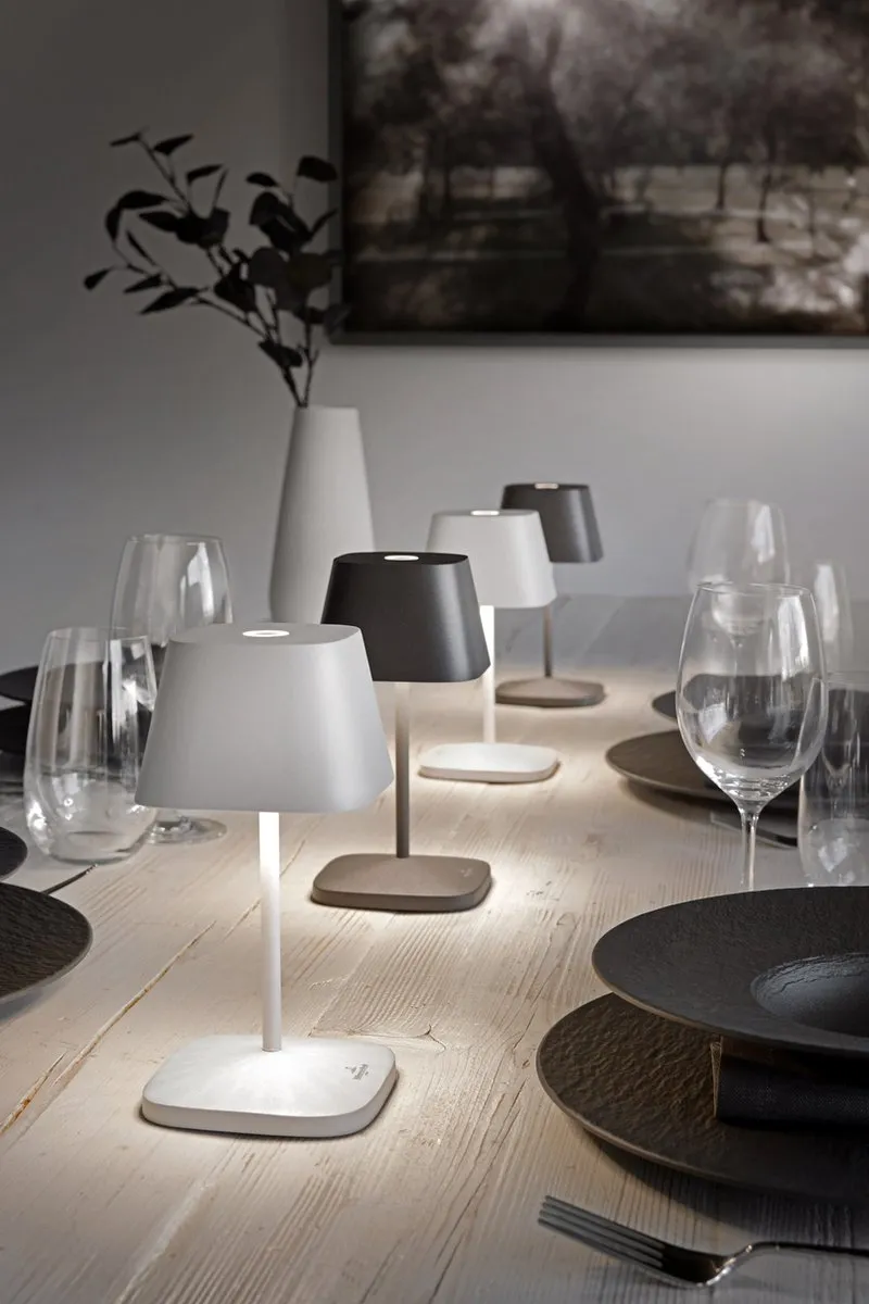 Villeroy & Boch Neapel LED Tafellamp Oplaadbaar - 3,3W - Antraciet