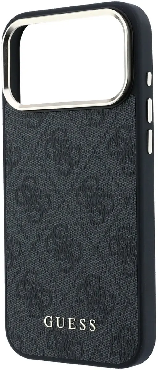 GUESS Hoesje iPhone 17/18 Pro Max - MagSafe - Kunstleer Zwart - afbeelding 3 van 6