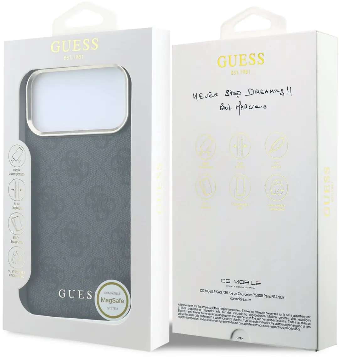 GUESS Hoesje iPhone 17/18 Pro Max - MagSafe - Kunstleer Zwart - afbeelding 2 van 6