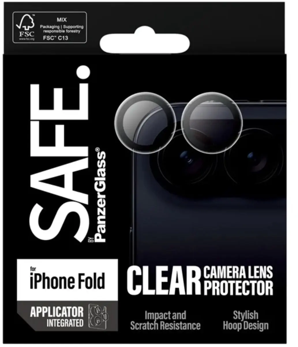PanzerGlass Camerabeschermer iPhone Duo - Zwart/Transparant - afbeelding 3 van 5
