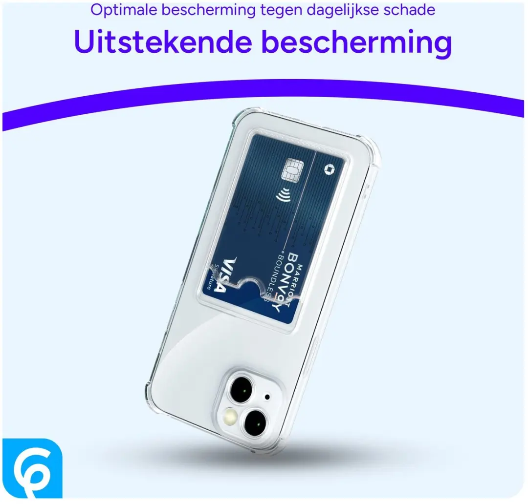 Selected by GSMpunt Transparant TPU Hoesje iPhone 13 Mini - 1 Pasje - afbeelding 6 van 6
