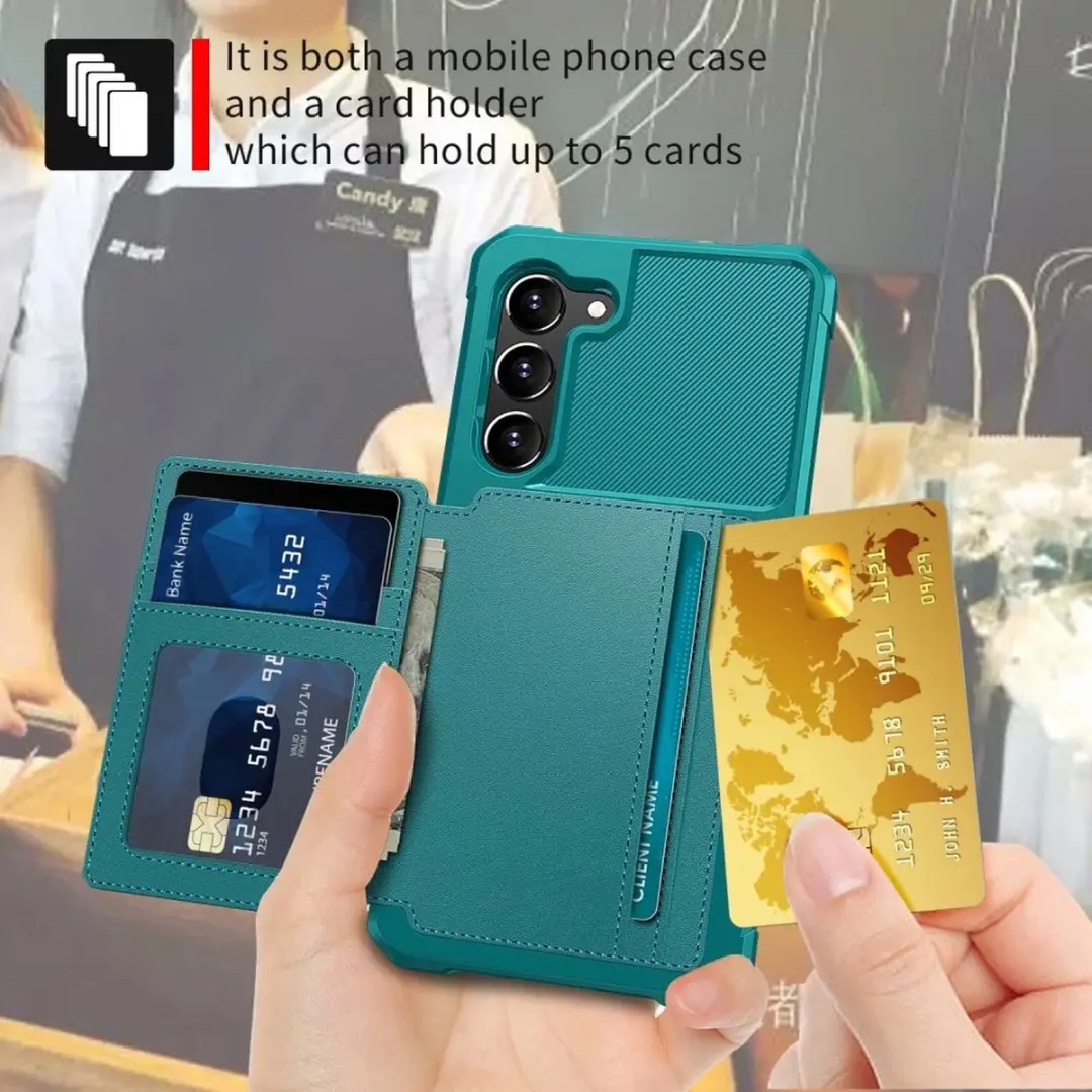 Selected Portemonnee Hoesje Samsung Galaxy S23 - Groen - 4 Pasjes - afbeelding 2 van 6
