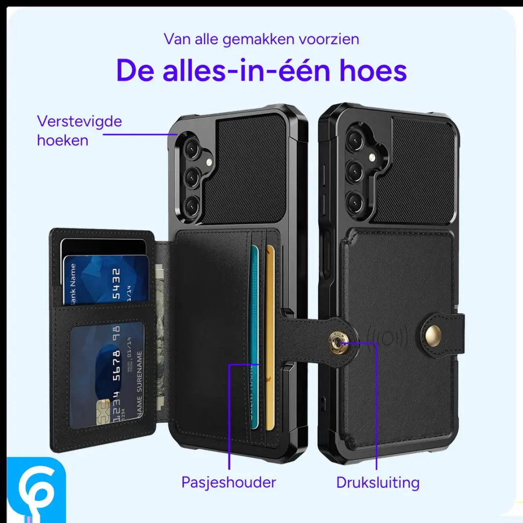 Selected Portemonnee Hoesje Samsung Galaxy A16 - 4 Pasjes - Zwart - afbeelding 2 van 6