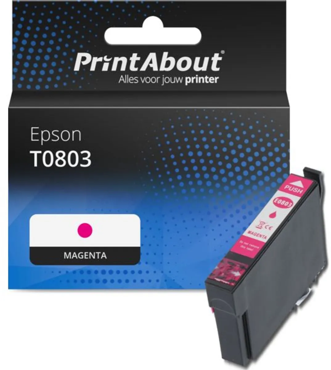 PrintAbout Epson T0803 Magenta Inktcartridge