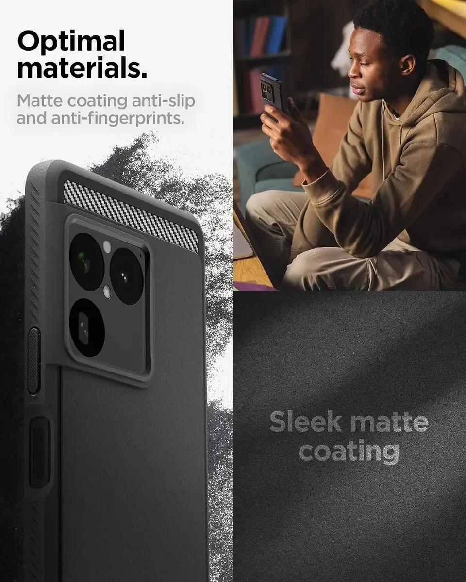 Spigen Rugged Armor Hoesje Sony Xperia 1 VIII - Matte Zwart - afbeelding 2 van 6