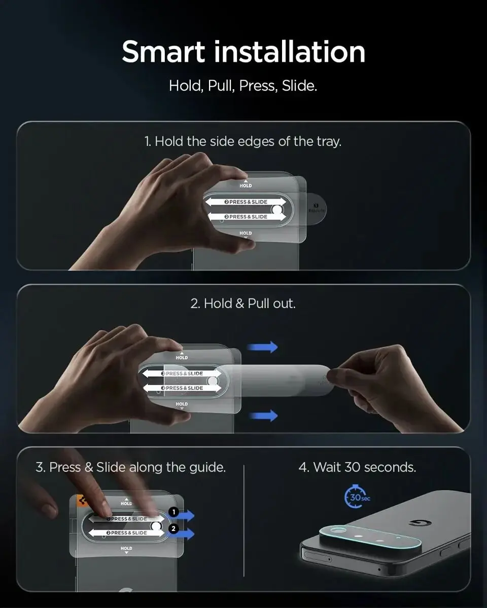 Spigen AGL11484 Camera Lens Protector - 9H Glas - 2 Stuks - Transparant - afbeelding 3 van 6