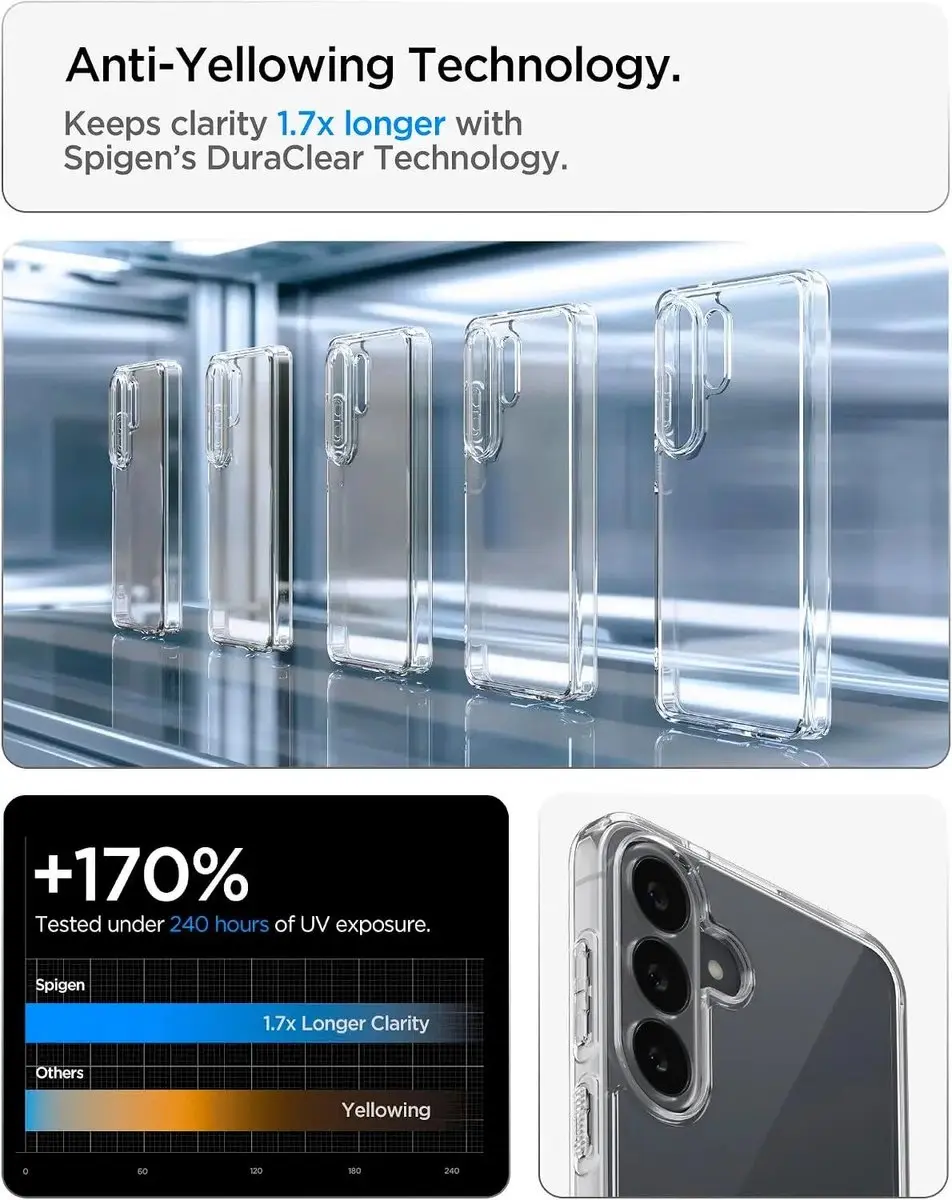 Spigen Ultra Hybrid ACS11638 Hoesje - Samsung Galaxy S26 FE - Transparant - afbeelding 4 van 6