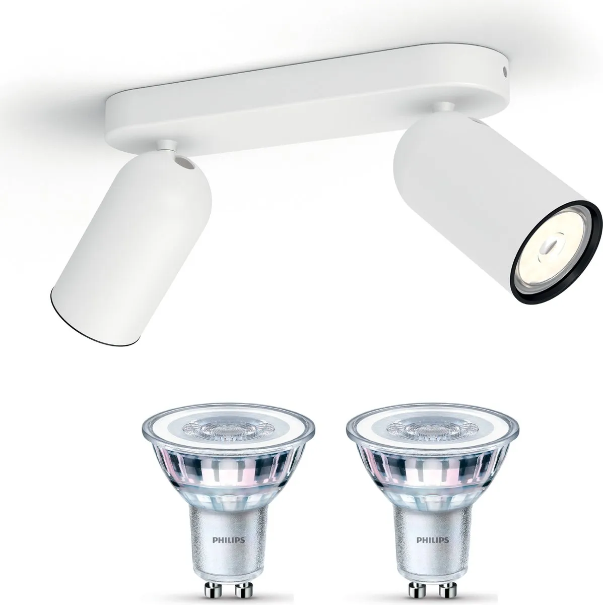 Philips Pongee Opbouwspot 2x GU10 Warmwit