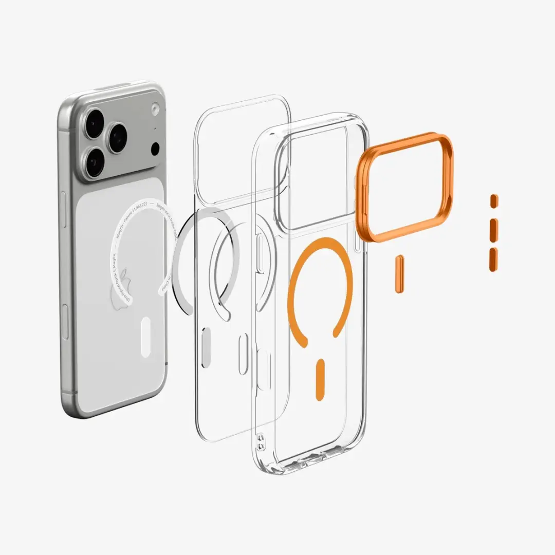 Spigen Ultra Hybrid Optik S ACS11910 iPhone Hoesje - MagSafe - Oranje - afbeelding 4 van 6