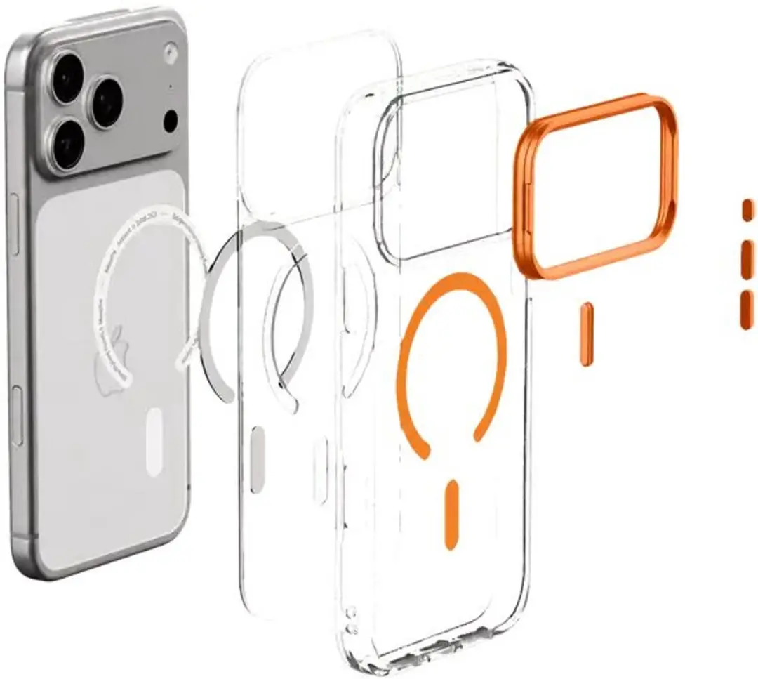 Spigen Ultra Hybrid Optik S ACS11910 iPhone Hoesje - MagSafe - Oranje - afbeelding 6 van 6