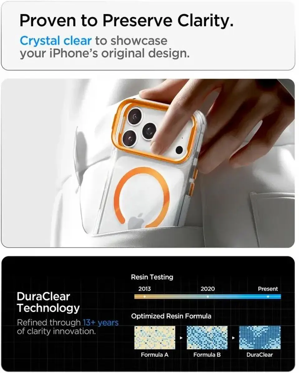Spigen Ultra Hybrid Optik S ACS11923 Hoesje - iPhone 17/18 Pro - Oranje - afbeelding 6 van 6