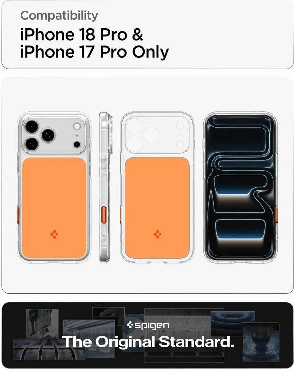 Spigen Ultra Hybrid T MagFit ACS12170 Hoesje - iPhone 17/18 Pro - Oranje - afbeelding 3 van 6