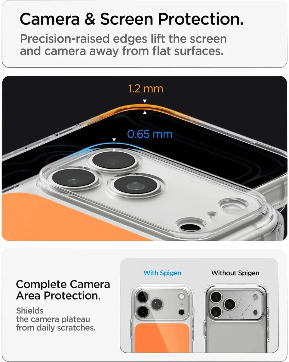 Spigen Ultra Hybrid T MagFit ACS12170 Hoesje - iPhone 17/18 Pro - Oranje - afbeelding 4 van 6