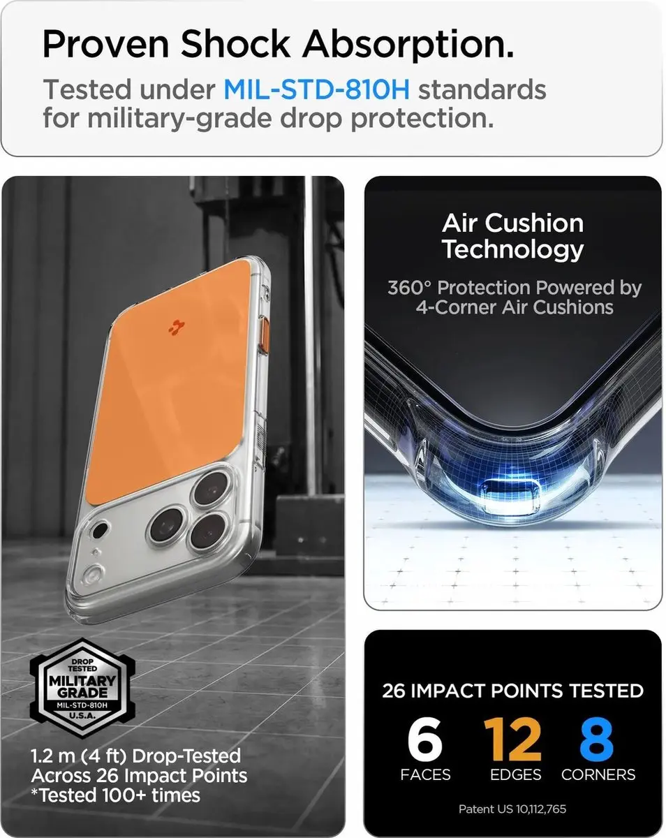 Spigen Ultra Hybrid T MagFit ACS12170 Hoesje - iPhone 17/18 Pro - Oranje - afbeelding 6 van 6