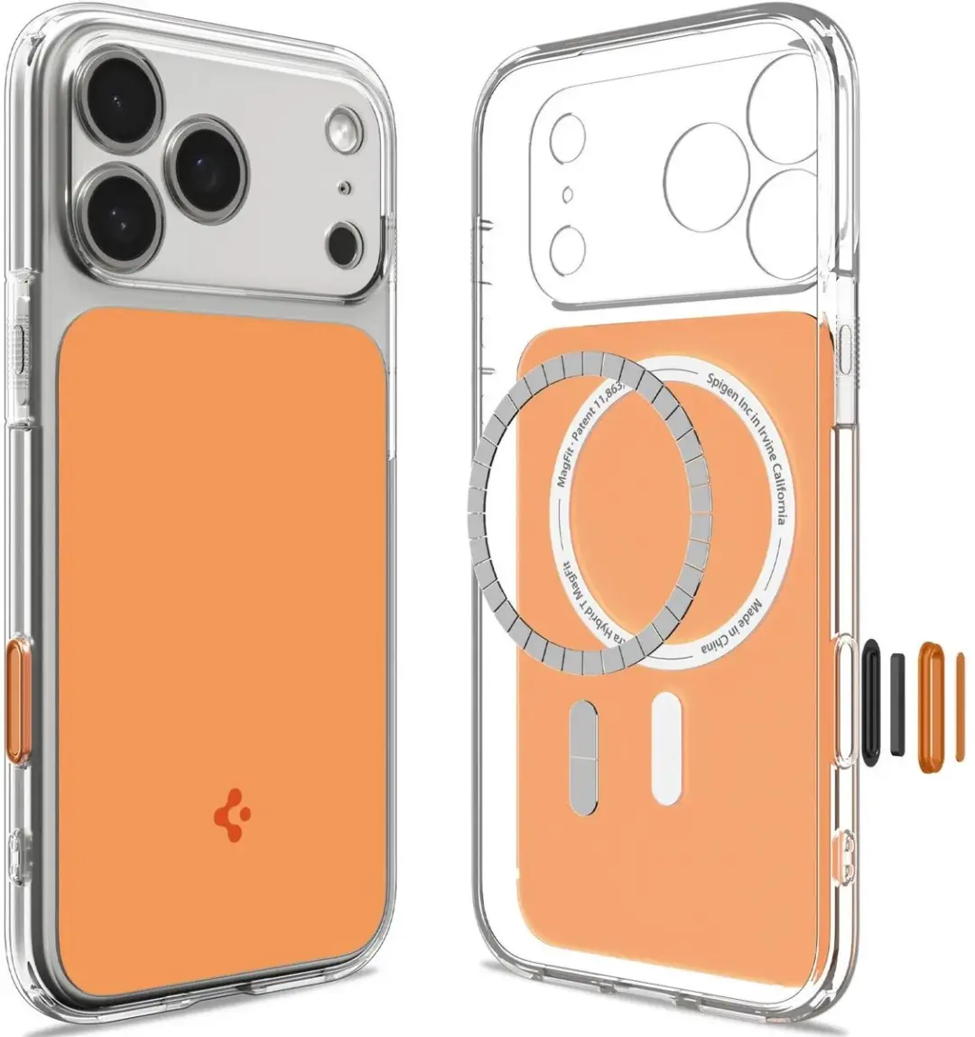Spigen Ultra Hybrid T MagFit ACS12170 Hoesje - iPhone 17/18 Pro - Oranje - afbeelding 2 van 6