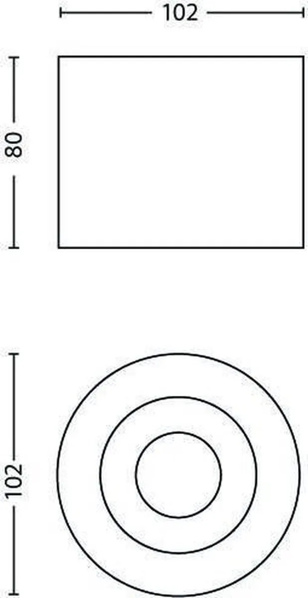 Philips Phase Opbouwspot 1-lichts - Zwart