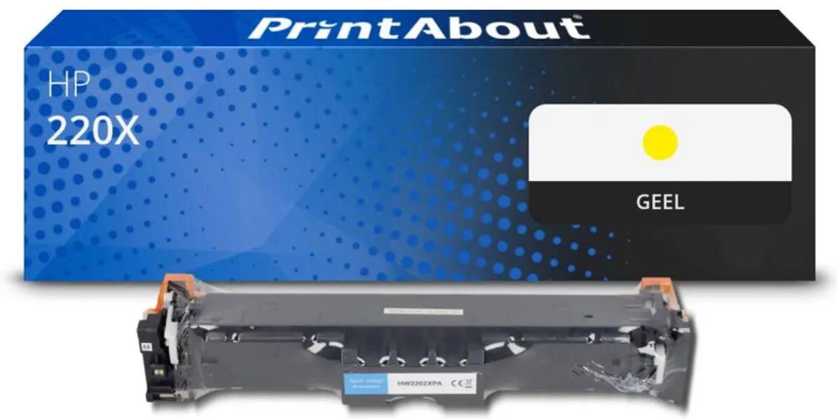 PrintAbout Huismerk HP 220X W2202X Toner Geel - 6.000 Pagina's