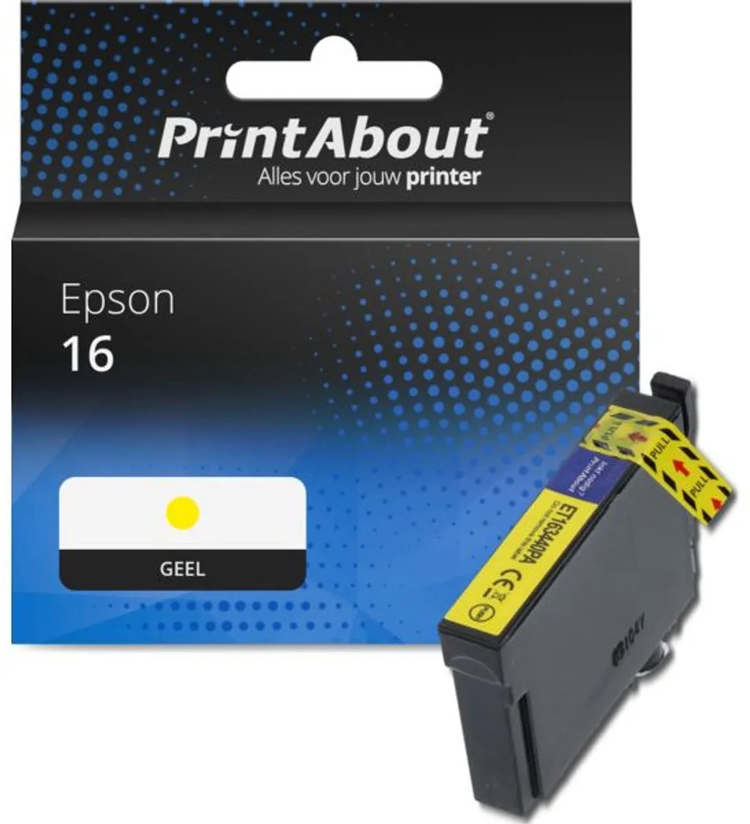PrintAbout Inktcartridge C13T16244012 Geel