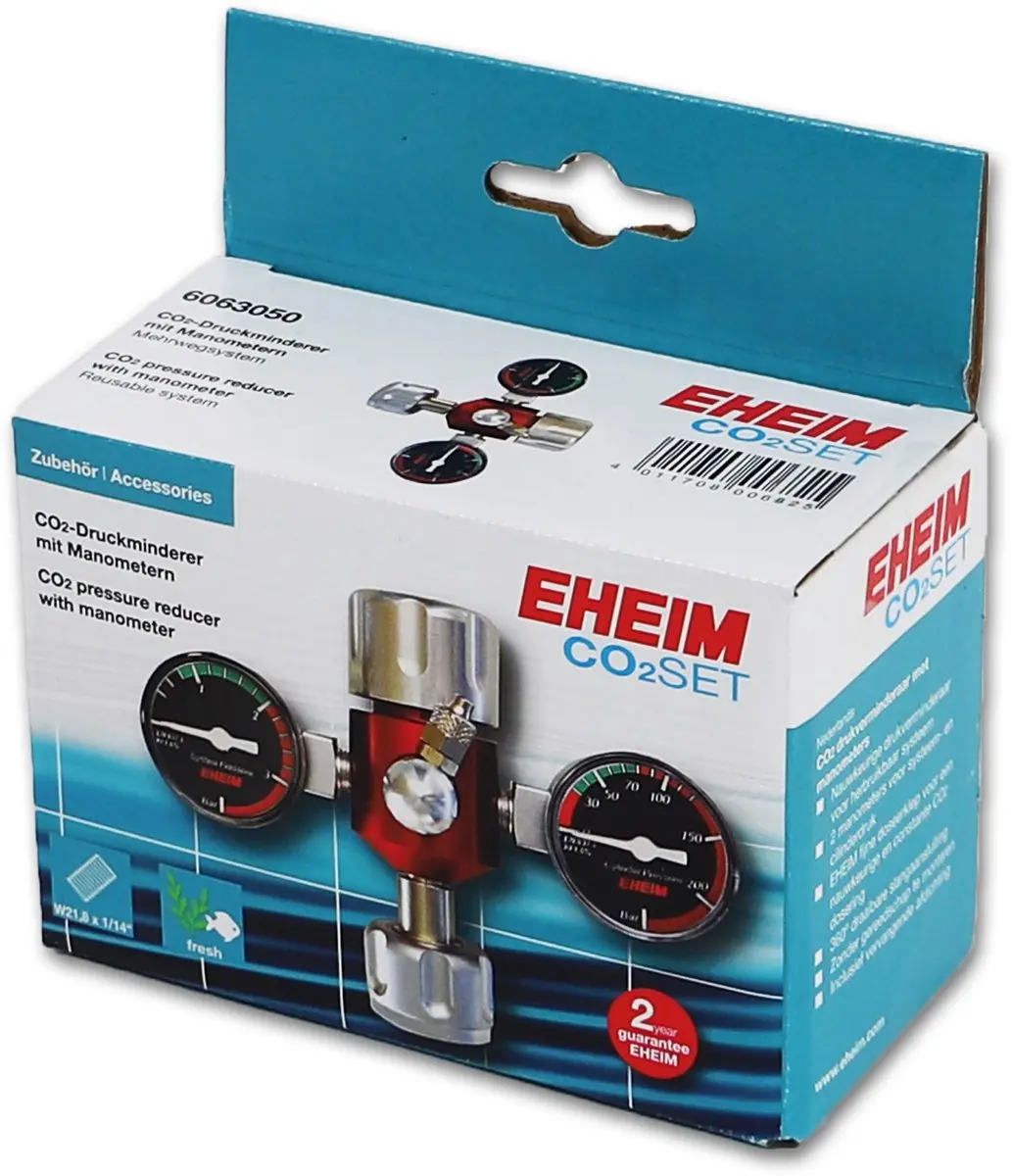 Eheim CO2-drukverminderaar met manometer - Zilver/Rood