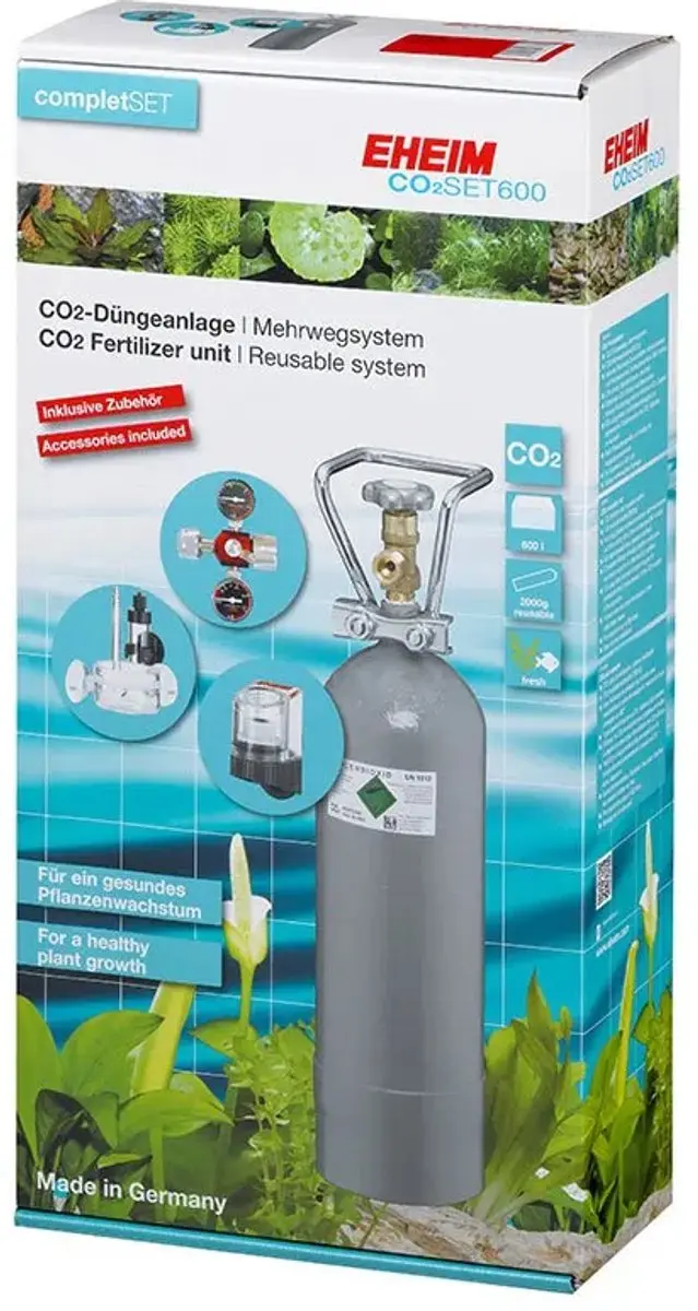 Eheim CO2 600 Hervulbare Fles met Drukregelaar - 2000g