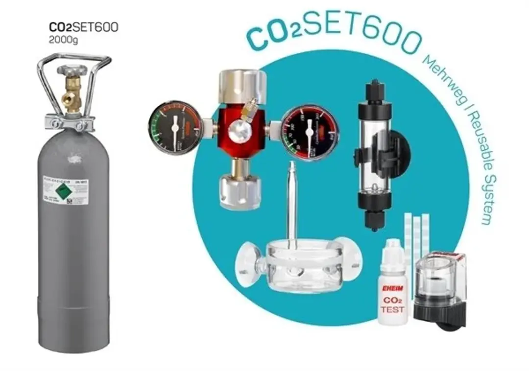 Eheim CO2 600 Hervulbare Fles met Drukregelaar - 2000g