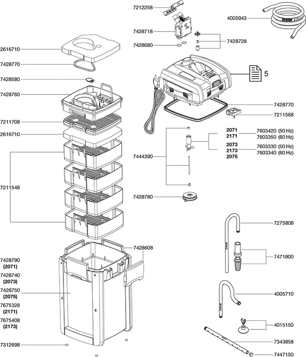 Eheim Set Filtermat Professioneel 3 - 5 Stuks