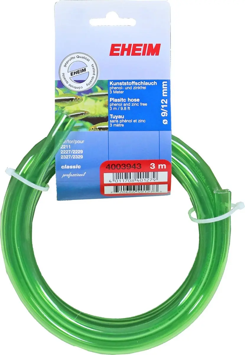 Eheim slang groen 9/12 mm, rol a 3 meter