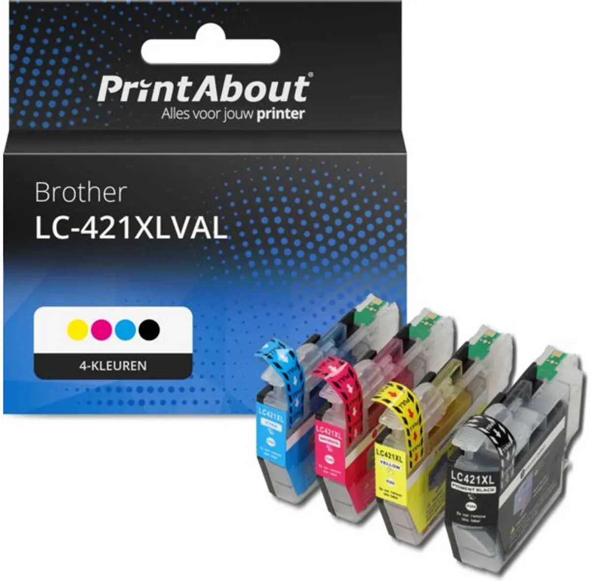 PrintAbout LC-421XLVAL Inktcartridge 4-kleuren