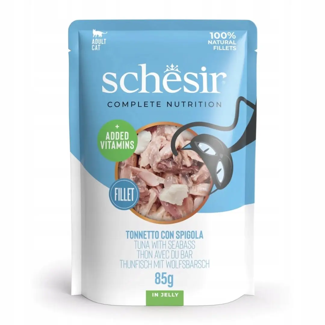 Schesir Volwassen Kat Voer Tonijn & Zeebaars 24x85g