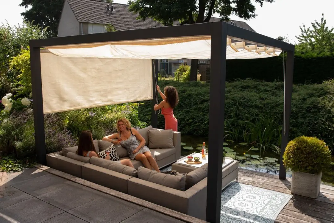 Nesling Coolfit Buitenrolgordijn 148x240cm - Zwart - afbeelding 3 van 6