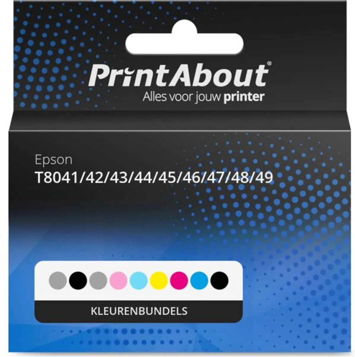 PrintAbout Epson T8041/42/43/44/45/46/47/48/49 Kleuren Inktcartridges