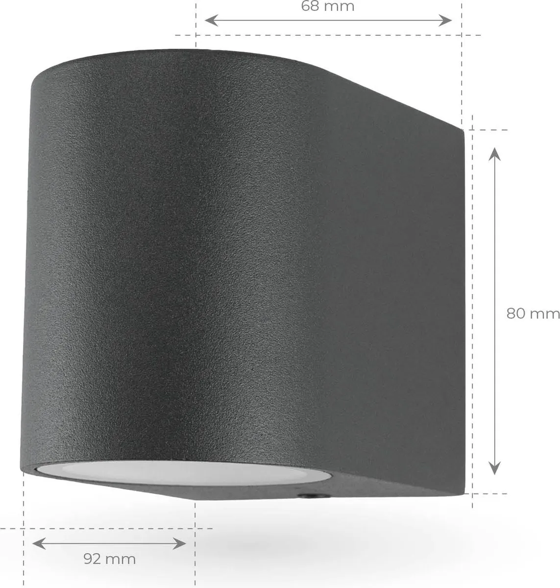 LEDVION Wandlamp Dimbaar 2x0.5W 2700K IP54 Antraciet