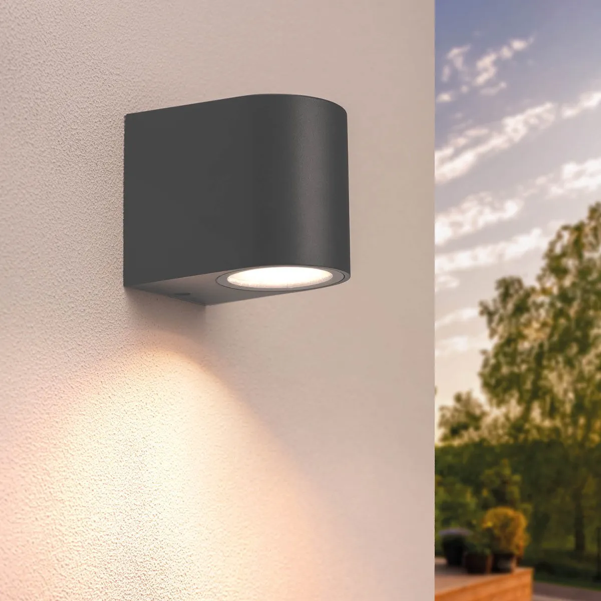 LEDVION Wandlamp Dimbaar 2x0.5W 2700K IP54 Antraciet