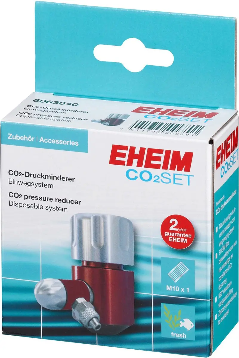 Eheim Drukregelaar CO2 Wegwerpfles - Zilver/Rood