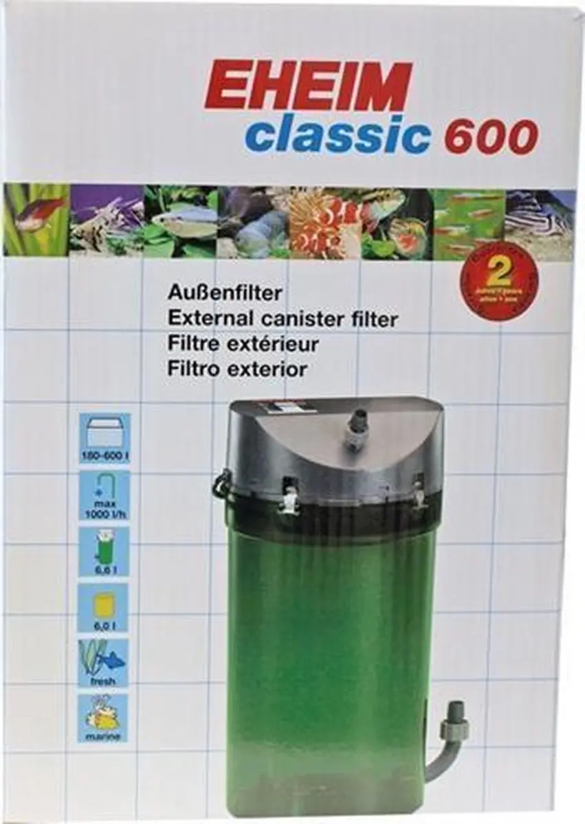 Eheim Classic 600 Aquariumfilter 1000 l/h