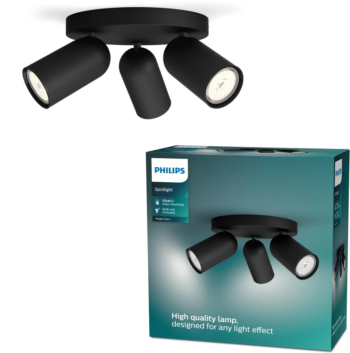 Philips Pongee Opbouwspot 3-lichts