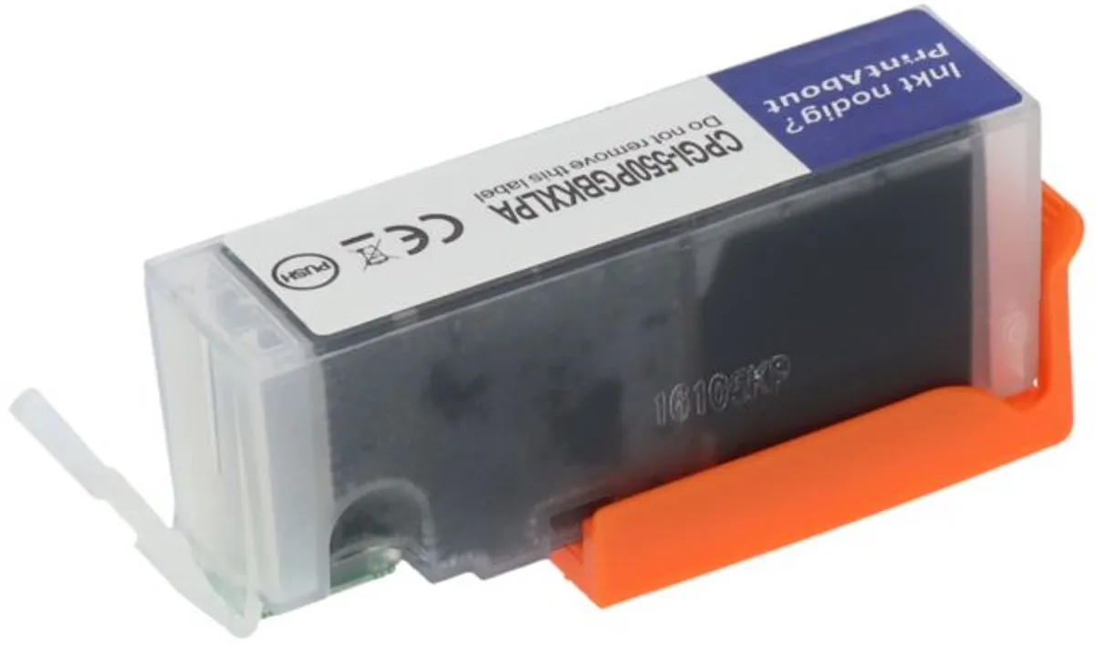 PrintAbout PGI-550PGBK Inktcartridge Zwart - 25ml - o.a. Canon PIXMA