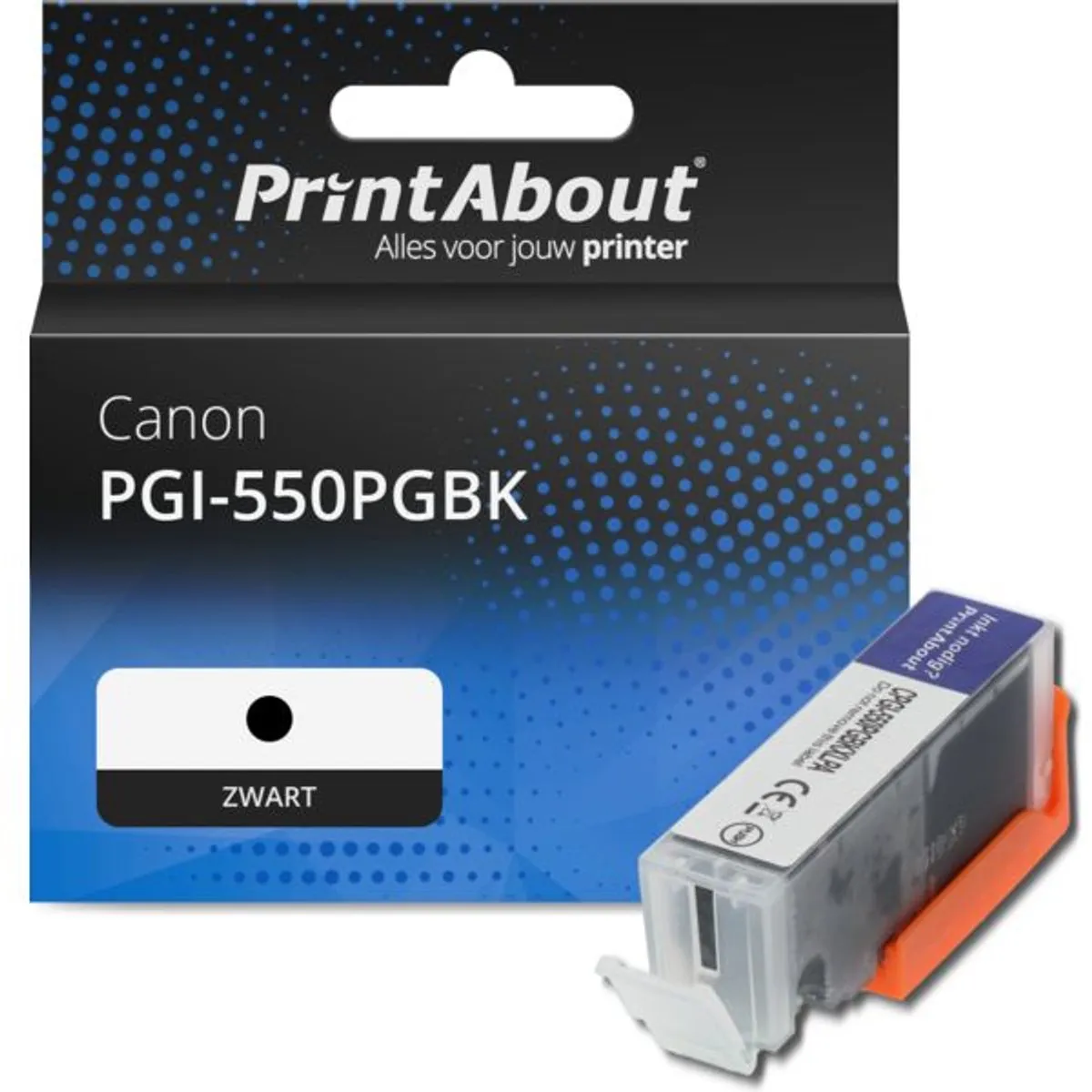 PrintAbout PGI-550PGBK Inktcartridge Zwart