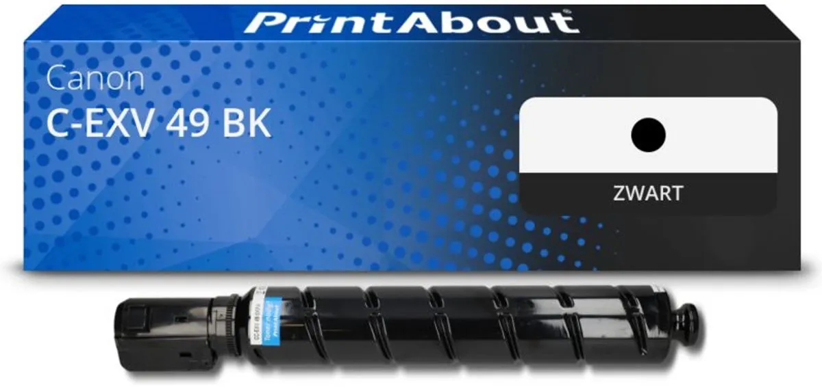 PrintAbout Canon C-EXV 49 BK Toner - 39.000 Pagina's