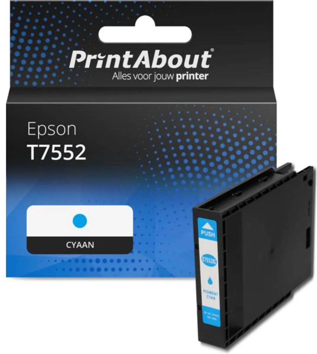 PrintAbout T7552 Cyaan Inktcartridge