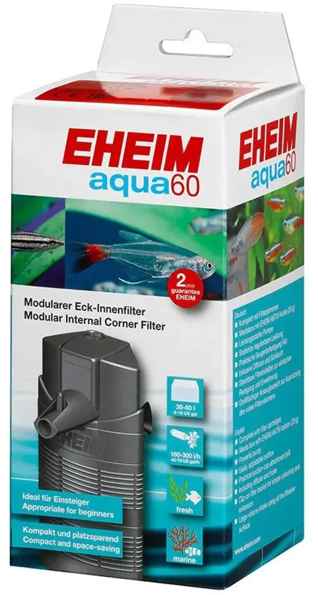Eheim Binnenhoekfilter Aqua 60L - 160 l/h