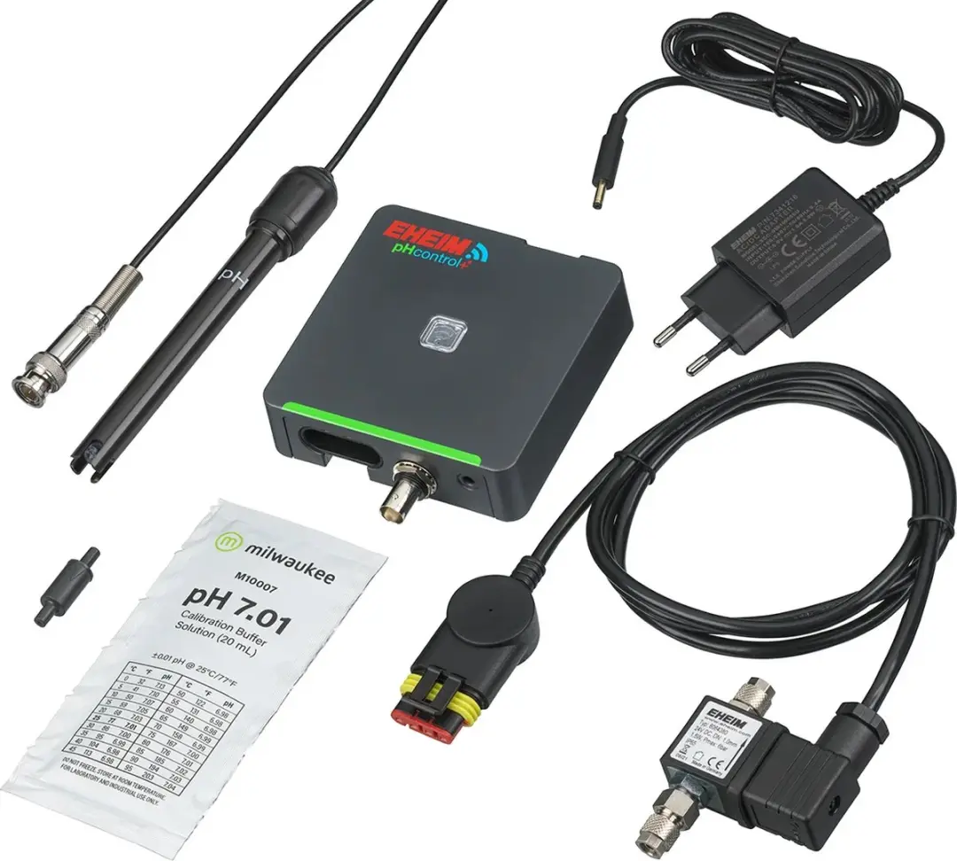 Eheim pHcontrol+e Set - pH-meter met CO₂-magneetventiel - Zwart