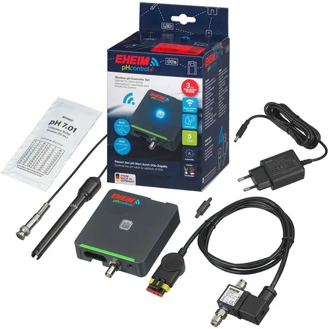 Eheim pHcontrol+e Set - pH-meter met CO₂-magneetventiel - Zwart