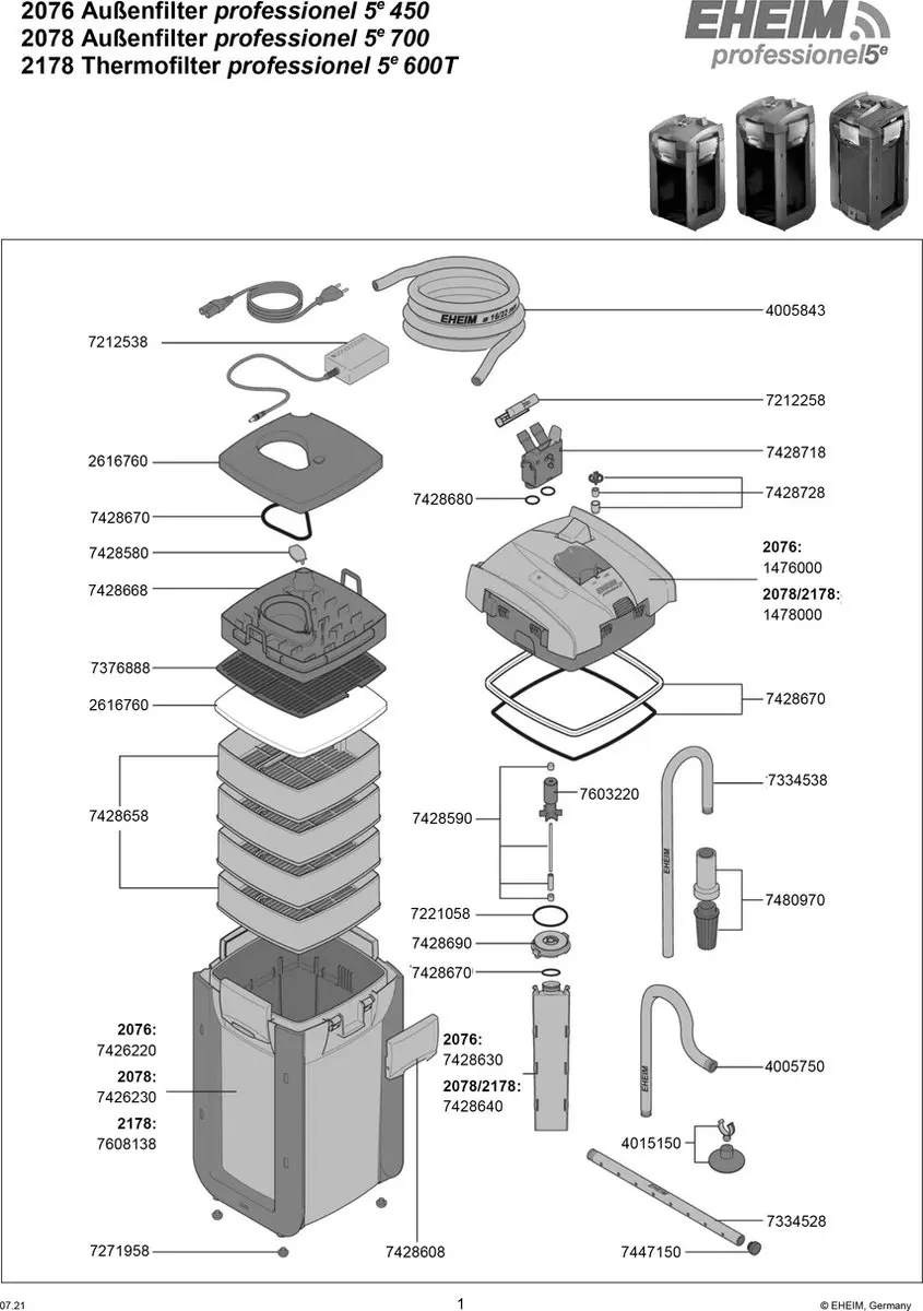 Eheim Professional 450 Buitenfilter - 1650 l/u