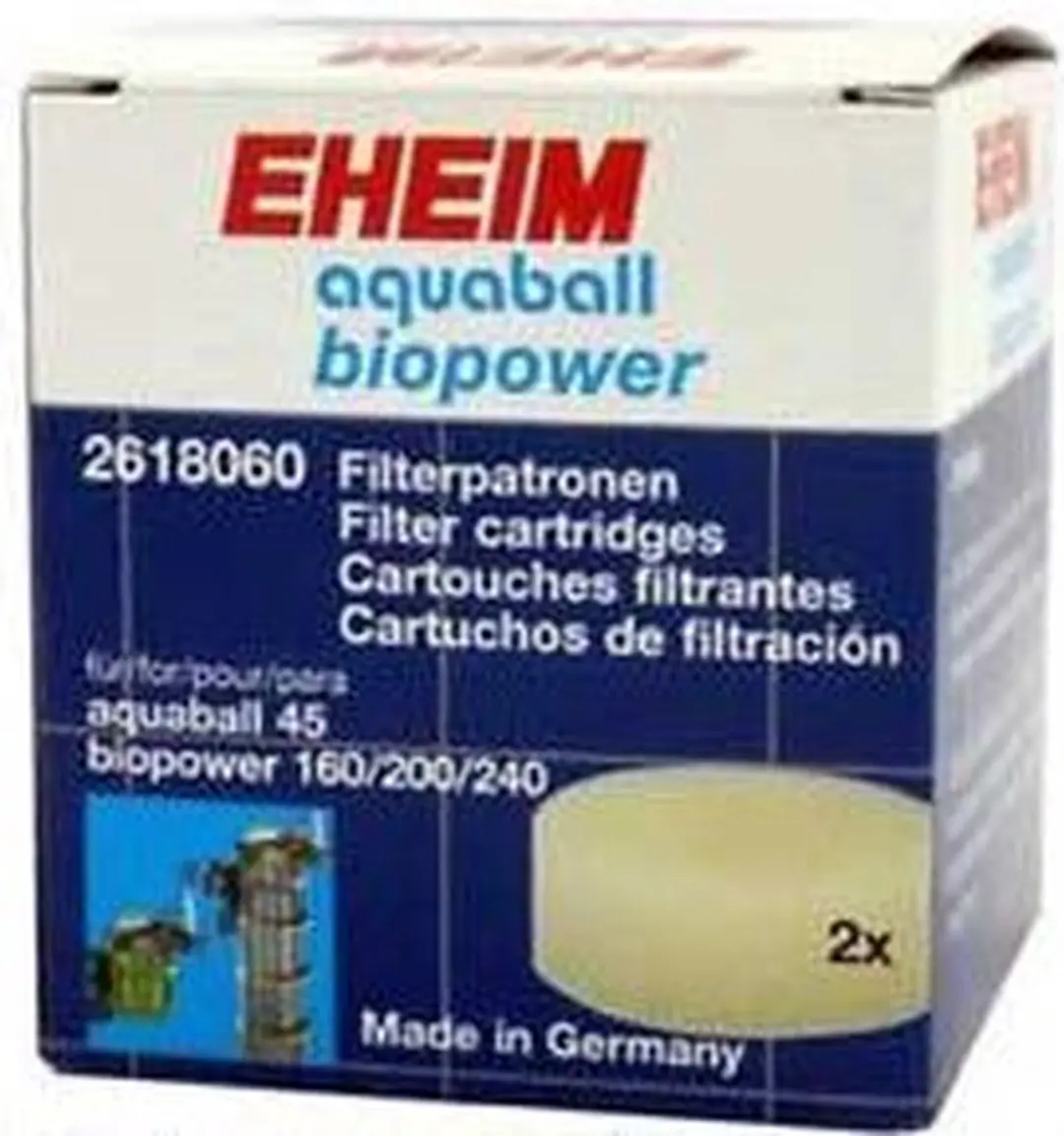 Eheim Aquaball 45 Biopower Filterpatroon 160-240