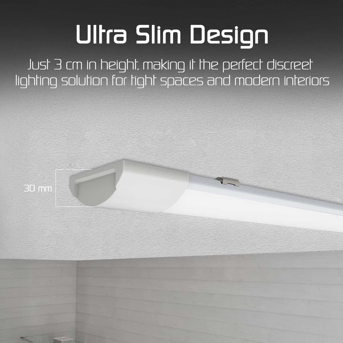 LEDVION 2x LED Armatuur 60cm 15W 6500K - Wit