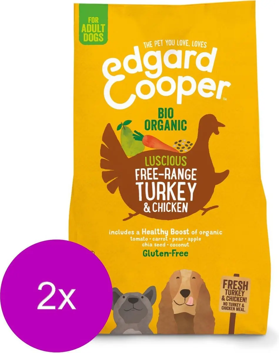 Edgard & Cooper Bio Organic Turkey Adult Kalkoen&Kip&Wortel