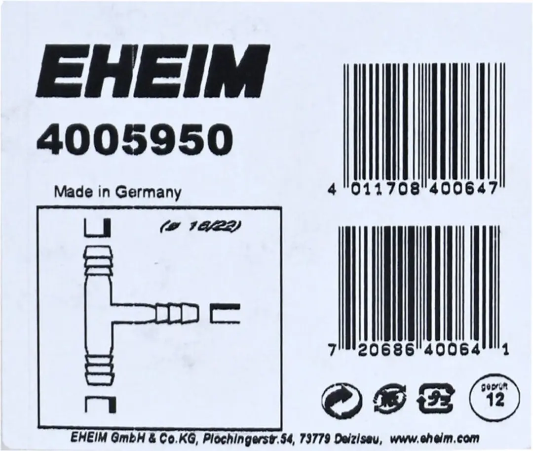 Eheim T-stuk 16/22mm - afbeelding 3 van 4