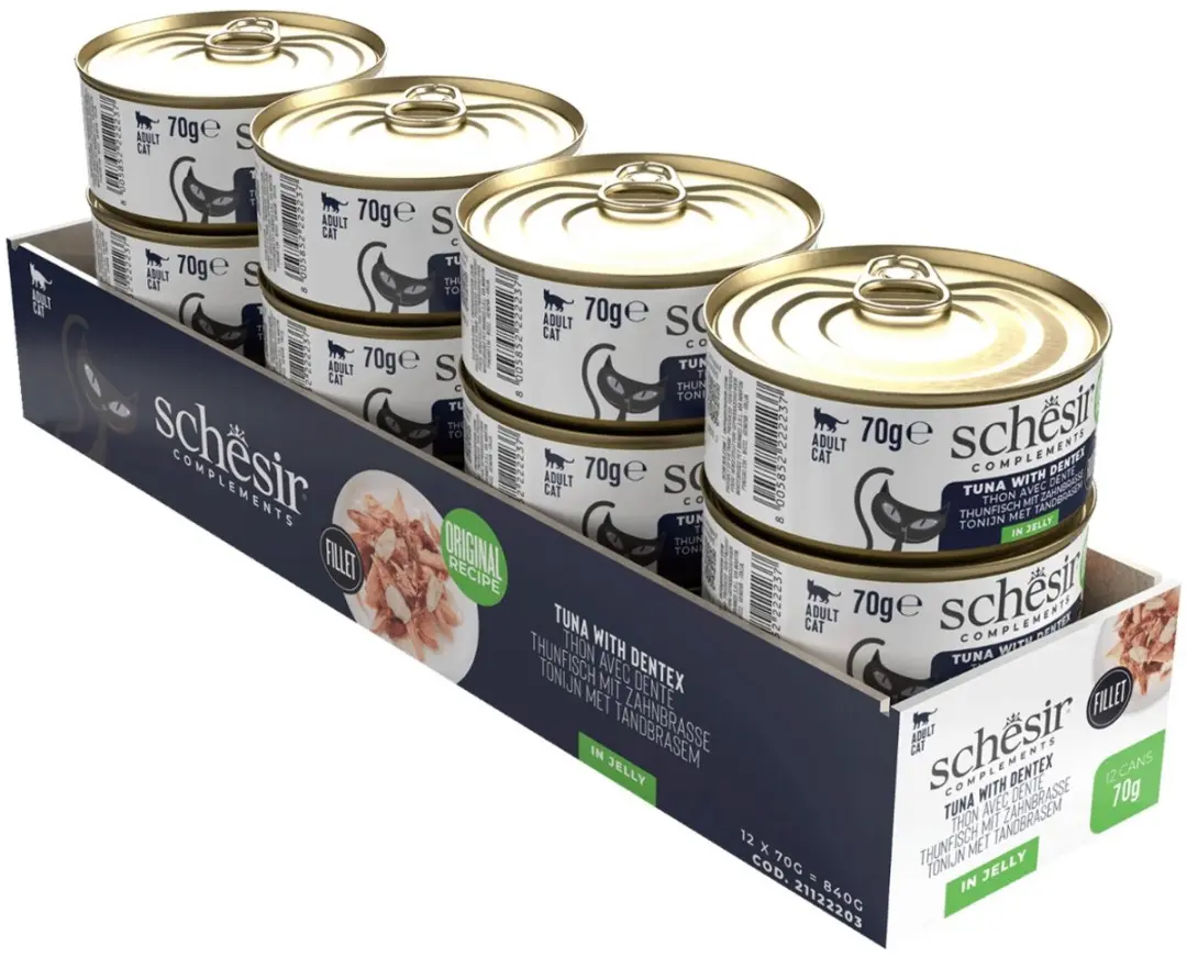 Schesir Oceanic Adult Natvoer Kat Tonijn & Dentex 24x70g